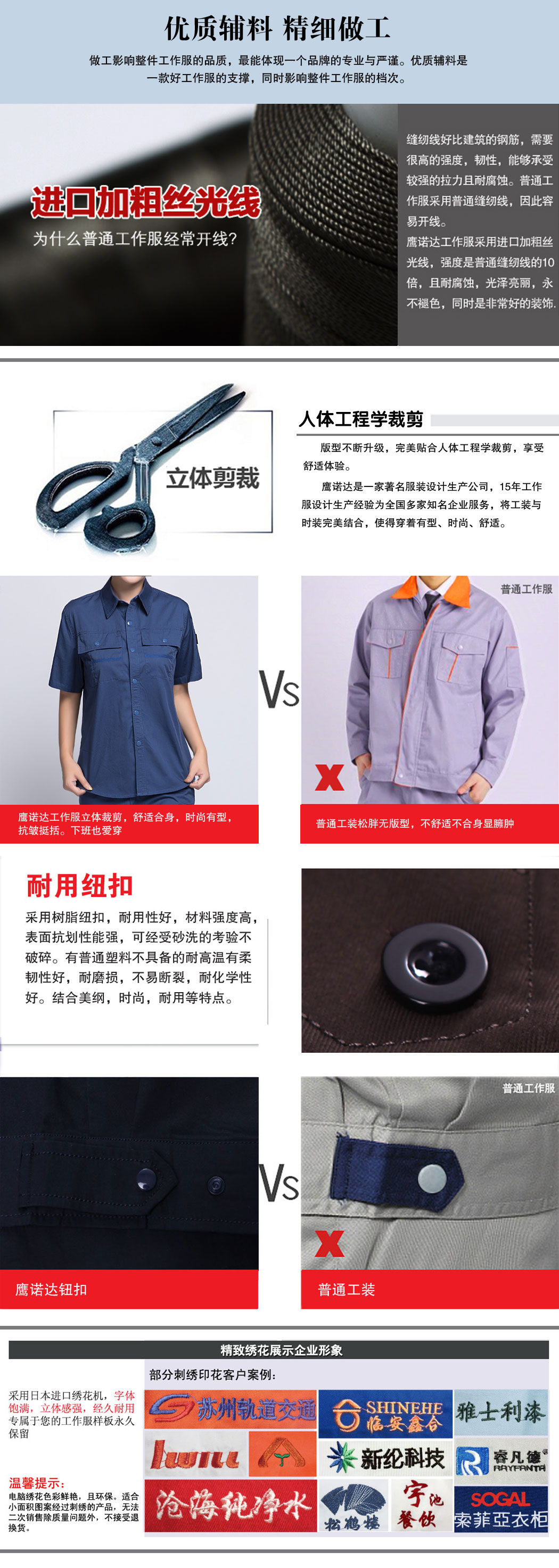 蟹青色夏季短袖工作服AD10-1(图2)